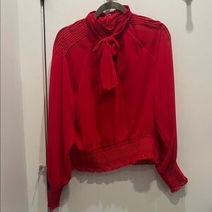 bebe Scarlet Blouse with Elegant Bow
